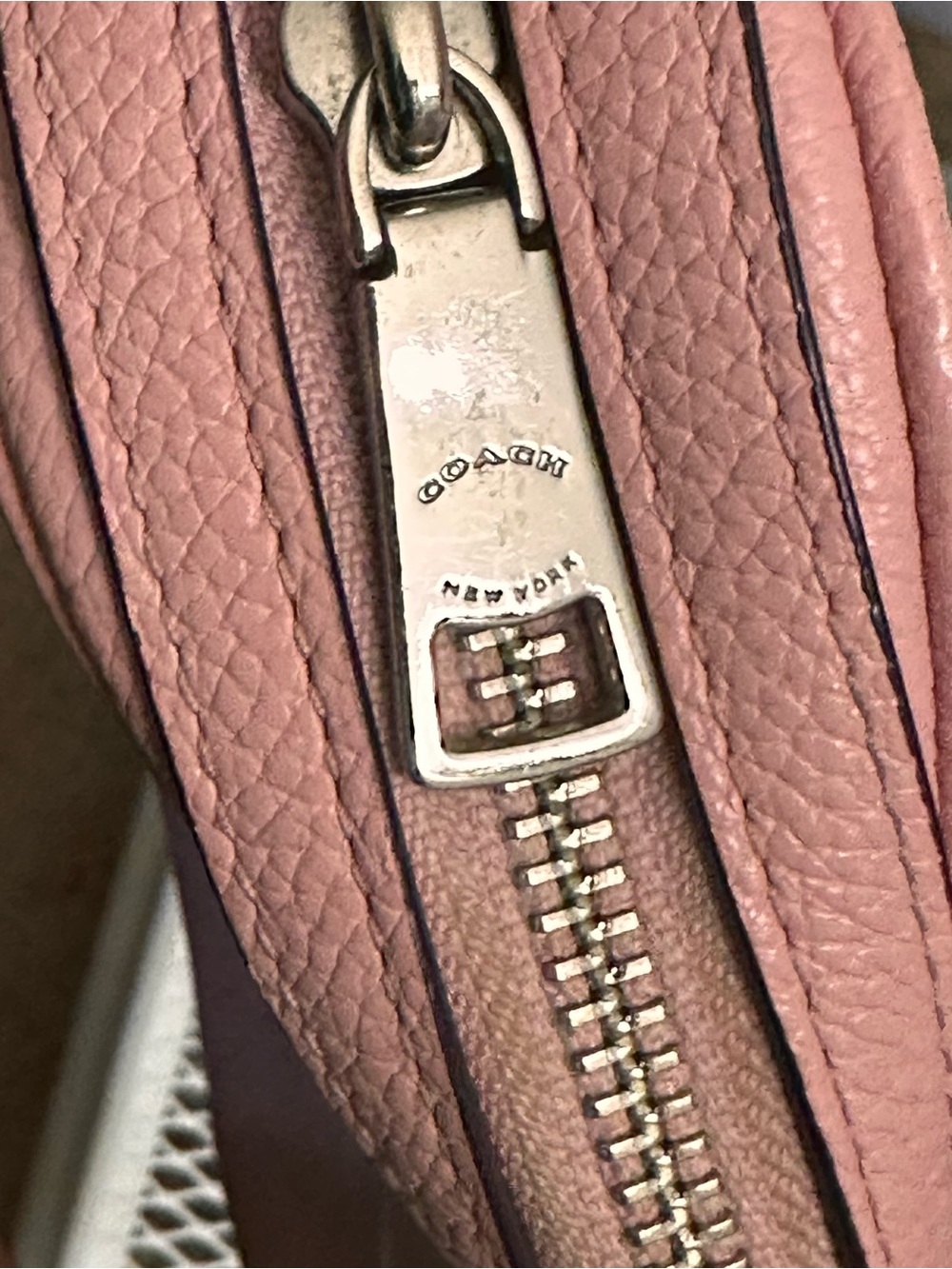 Coach Pebbled Leather Crossbody Camera Bag in Pink - Picture 6 of 12